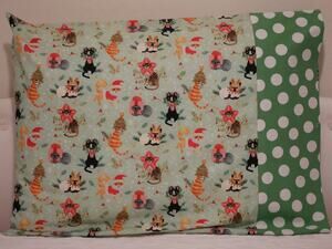 Grumpy Christmas Cat Pillowcases, Dear Stella Cotton, Standard Set, 20"x26"
